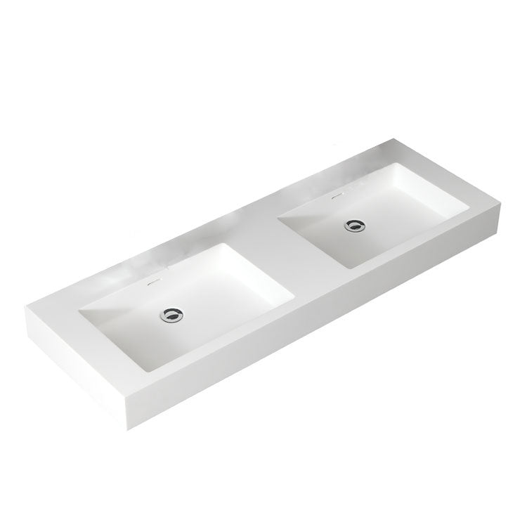 StoneArt Wastafel LP4514-0 /wit/140x48/glanzend