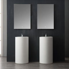 StoneArt Vrijstaand Wastafel LZ513 - wit mat - 45x45 cm