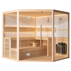 AWT Sauna B1816A Pinienholz 220x220 9kW Viking Bi-O