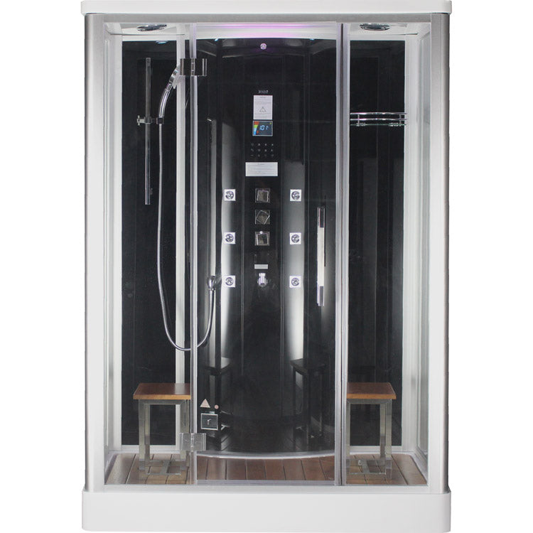 AWT Stoomdouche DZ956F8 zwart/150x90