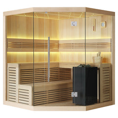 AWT Sauna B1111C Hemlock 180x180 9kW EOS BiO-Cubo