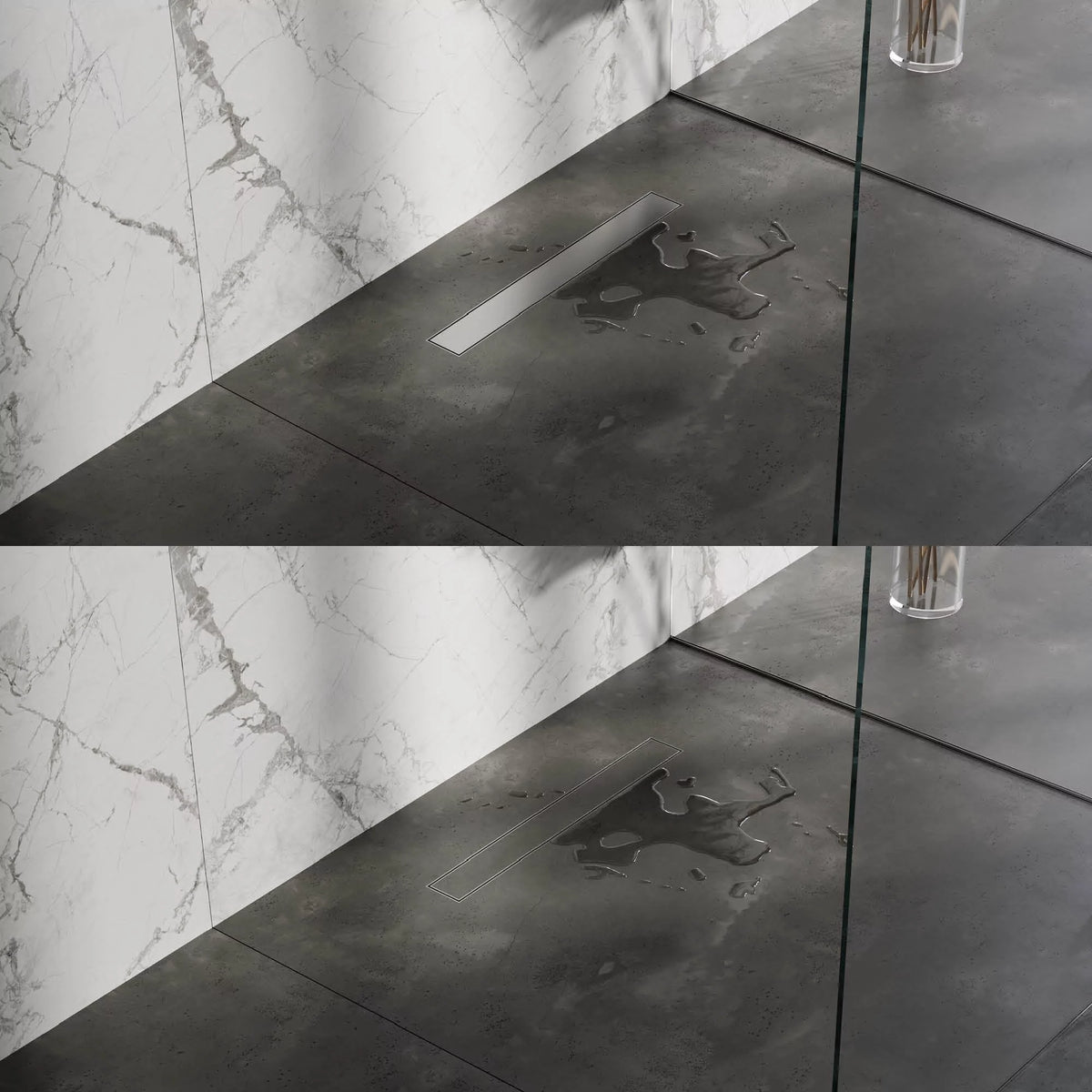 BRAUER Douchegoot met multifunctioneel rooster en flens 7 x 50 RVS geborsteld