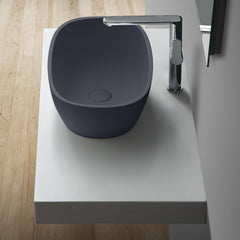 StoneArt Wastafel LC151 - grijs mat - 57x33cm