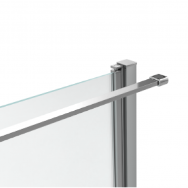 Van Rijn ST02LP150ZW douchecabine hoekinstap 100cm deur 140cm zijwand zwart