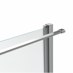 Van Rijn ST02LP150ZW douchecabine hoekinstap 100cm deur 140cm zijwand zwart