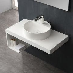 StoneArt Wastafel LC148 - wit glanzend - 45x45cm