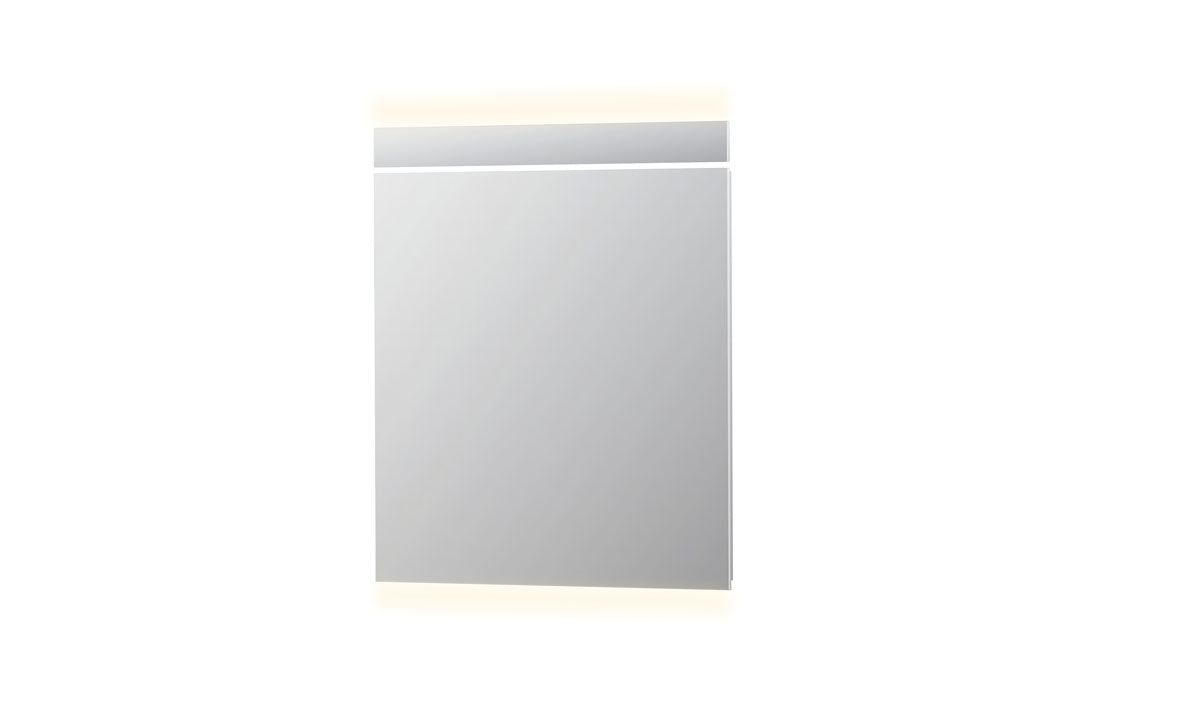 Ink spiegel SP6 80 x 80 cm met indirecte boven/onder LED verlichting, geïntegreerde horizontale LED verlichting en sensorschakelaar - 8408420