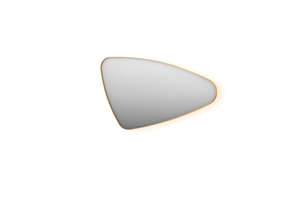 Ink SP23 spiegel 120 x 70 cm op frame met indirecte LED rondom rechter versie - geborsteld mat goud - 8409227