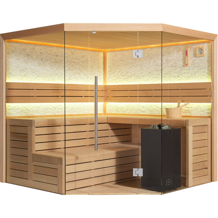 AWT Sauna B1601B Hemlock 200x200 9kW Virta Bi-O