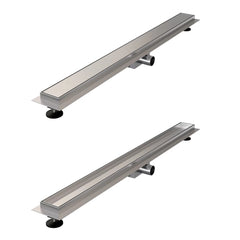 BRAUER Douchegoot met multifunctioneel rooster en flens voor wandmontage 7 x 100 RVS geborsteld