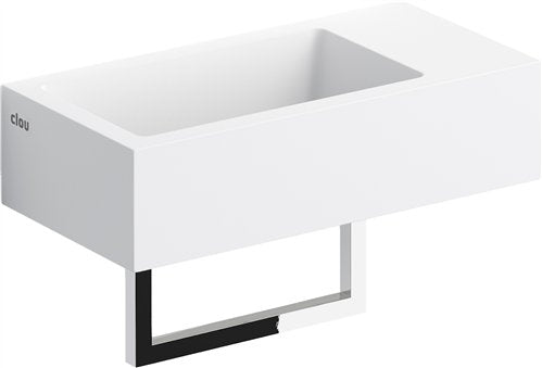 Clou Flush 3 toiletfontein rechts met voorbewerkt kraangat aluite met handdoekhouder -  CL/03.13031.02