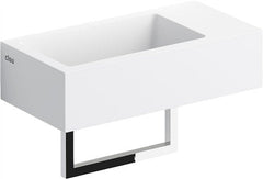 Clou Flush 3 toiletfontein rechts met voorbewerkt kraangat aluite met handdoekhouder -  CL/03.13031.02