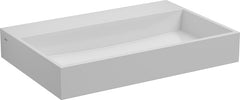 Clou Mini Wash Me Plus fontein 48x32cm mineraalmarmer - voorbewerkt kraangat - glans wit