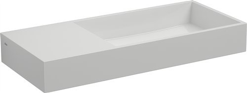 Clou Mini Wash Me Plus fontein 56cm zonder kraangat links, mineraalmarmer -  CL/03.08234