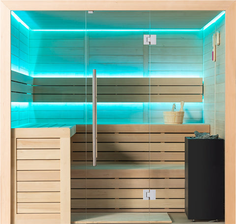 AWT Sauna E1612A Hemlock 220x200 9kW Cilindro