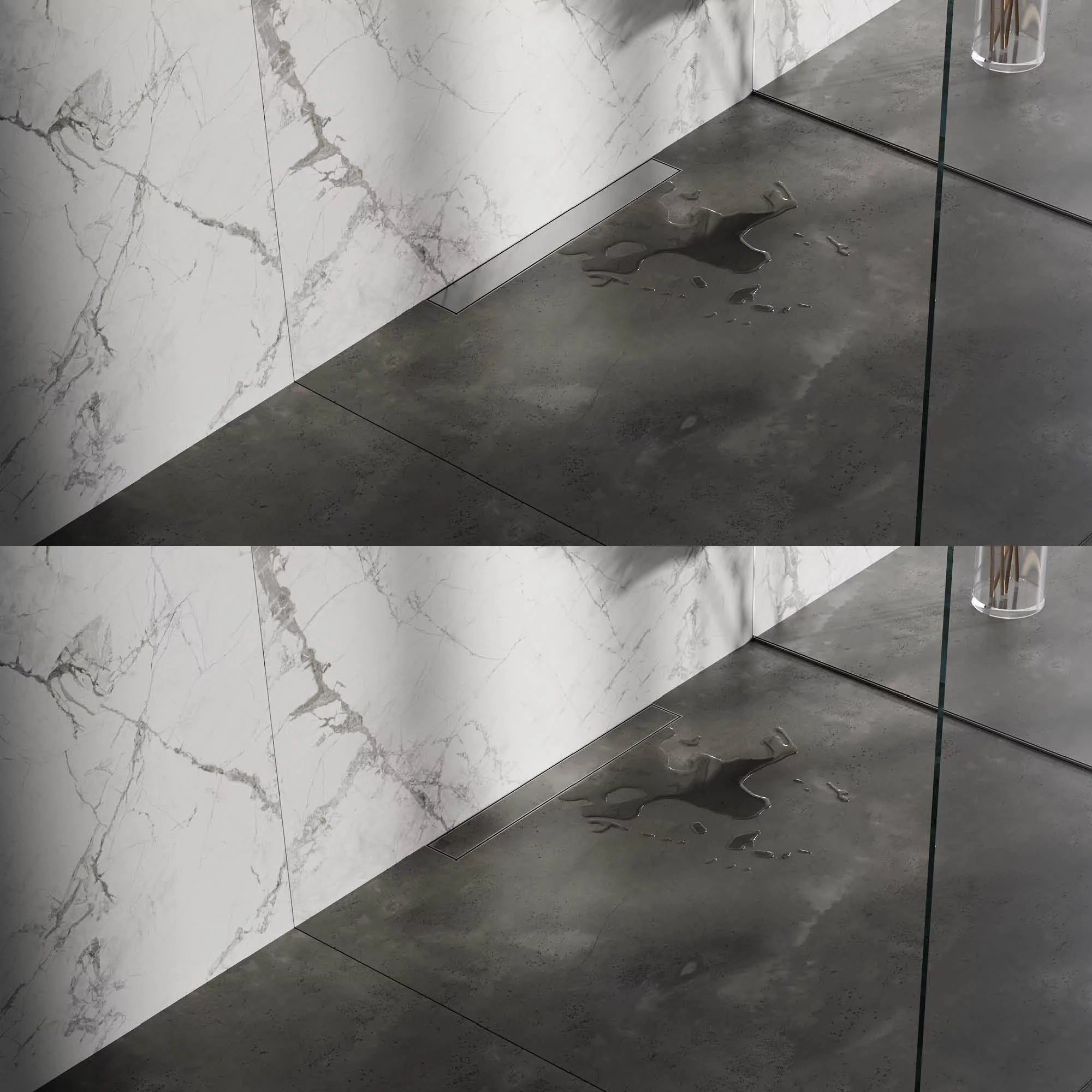 BRAUER Douchegoot met multifunctioneel rooster en flens 7 x 100 RVS geborsteld