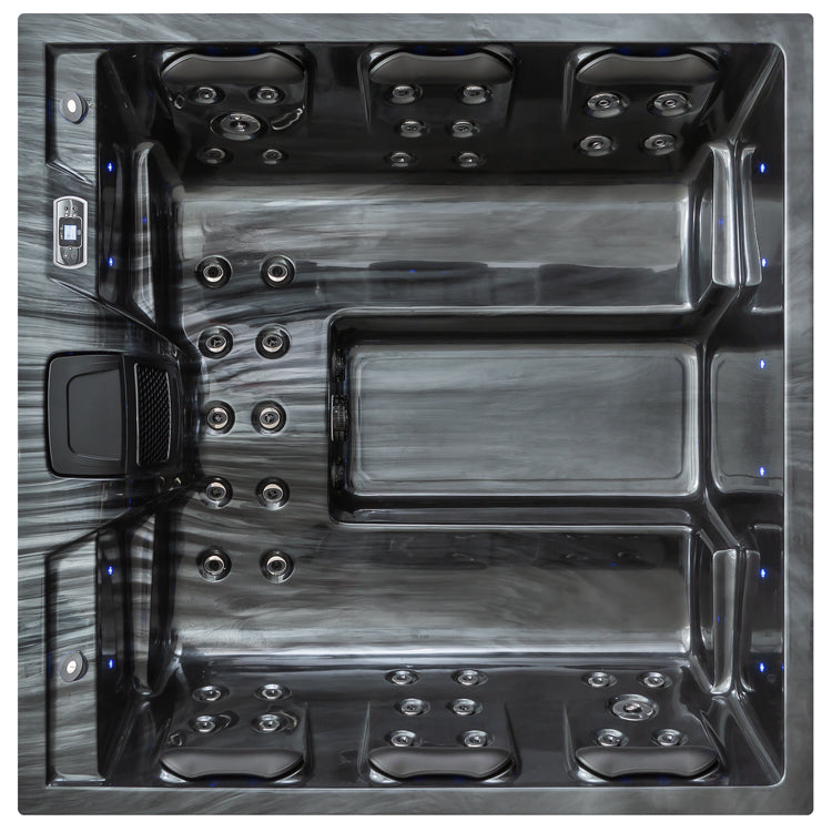 AWT IN-407 eco - buiten spa - CloudyBlack - 200x200 - grijs