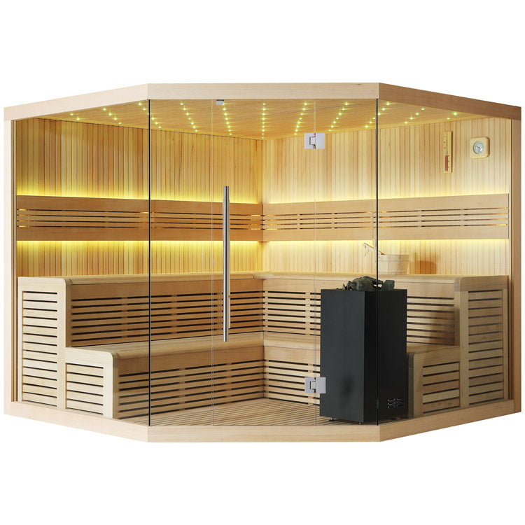 AWT Sauna B1111 XL Hemlock 250x250 9kW Virta Bi-O