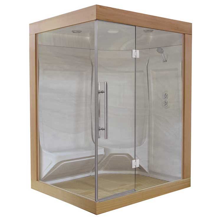 AWT Dampfsauna W200A red cedar 165x135 rechts