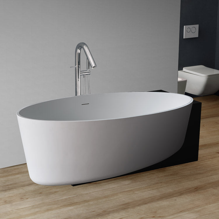 StoneArt Vrijstaand Badkuip BS-550 - zwart-wit mat - 170x93