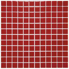 The Mosaic Factory Barcelona Mozaiek Tegel Vierkant - Rood Porselein Geglazuurd 300x300 mm