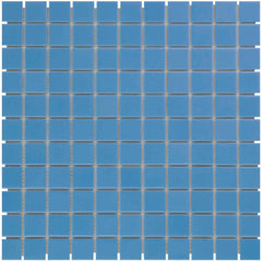 The Mosaic Factory Barcelona Mozaiek Tegel Vierkant - Blauw Porselein Geglazuurd 300x300 mm