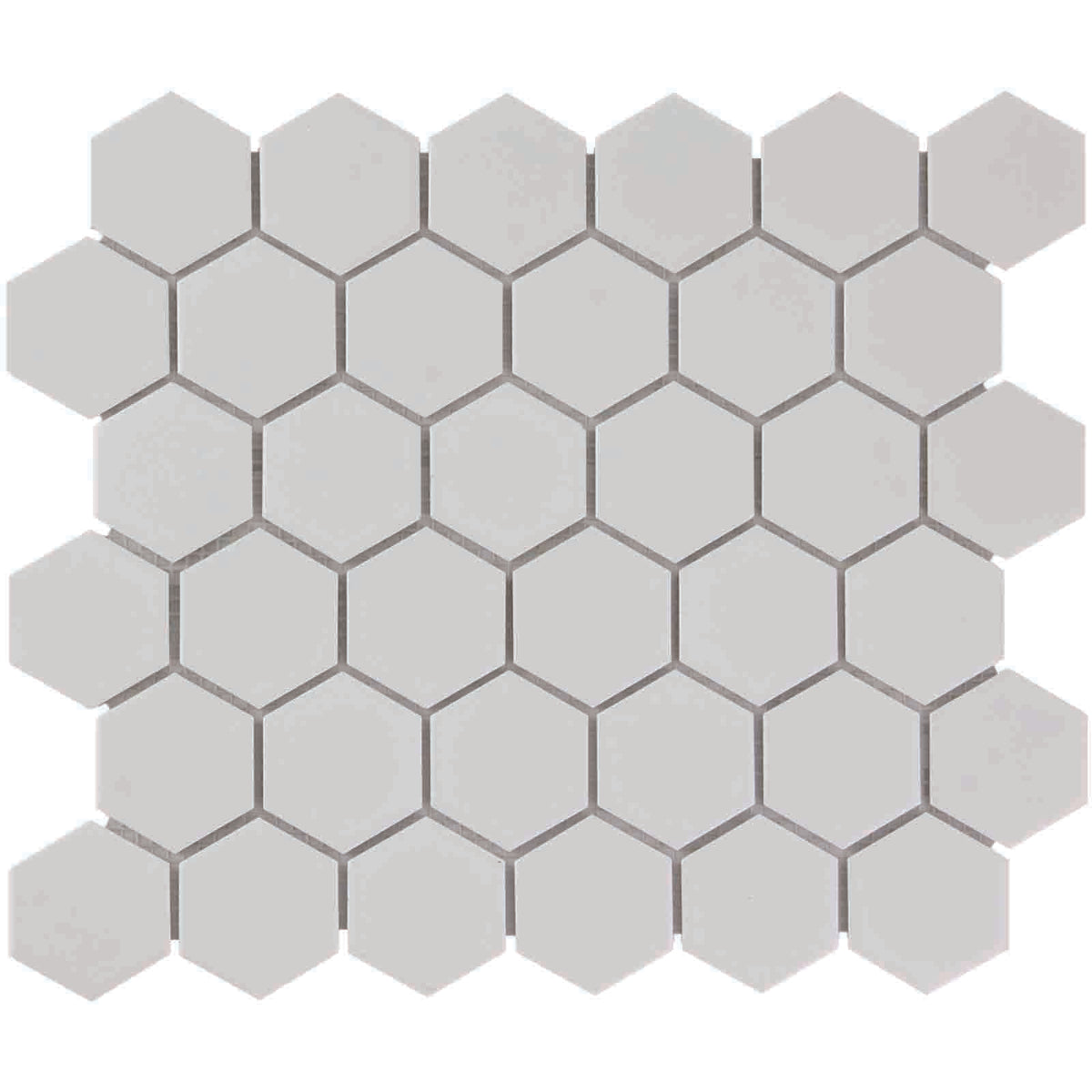 The Mosaic Factory Barcelona Mozaiek Tegel Hexagon - Extra Wit Porselein Geglazuurd 281x325 mm