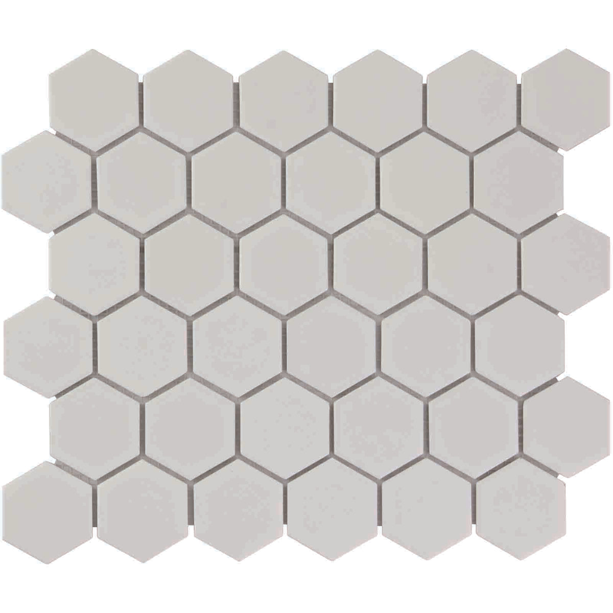 The Mosaic Factory Barcelona Mozaiek Tegel Hexagon - Wit Porselein Geglazuurd 281x325 mm