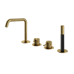 Hotbath Archie AR083 badrandcombinatie met uitloop 316 RVS - Geborsteld Messing PVD