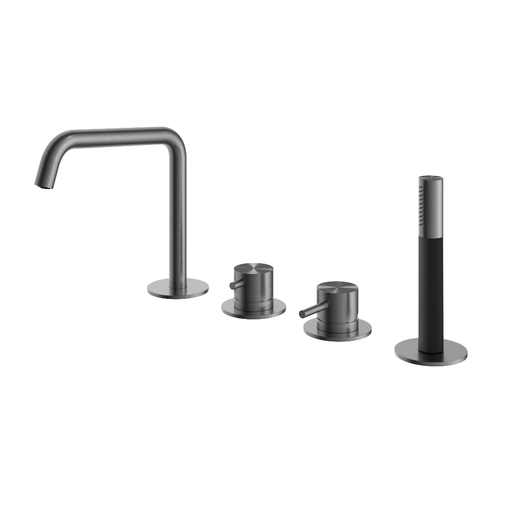 Hotbath Archie AR083 badrandcombinatie met uitloop 316 RVS - Geborsteld Gunmetal PVD