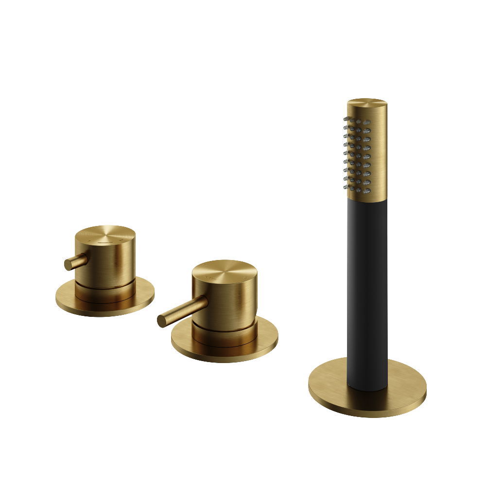 Hotbath Archie AR085 badrandcombinatie zonder uitloop RVS 316 - Geborsteld Messing PVD