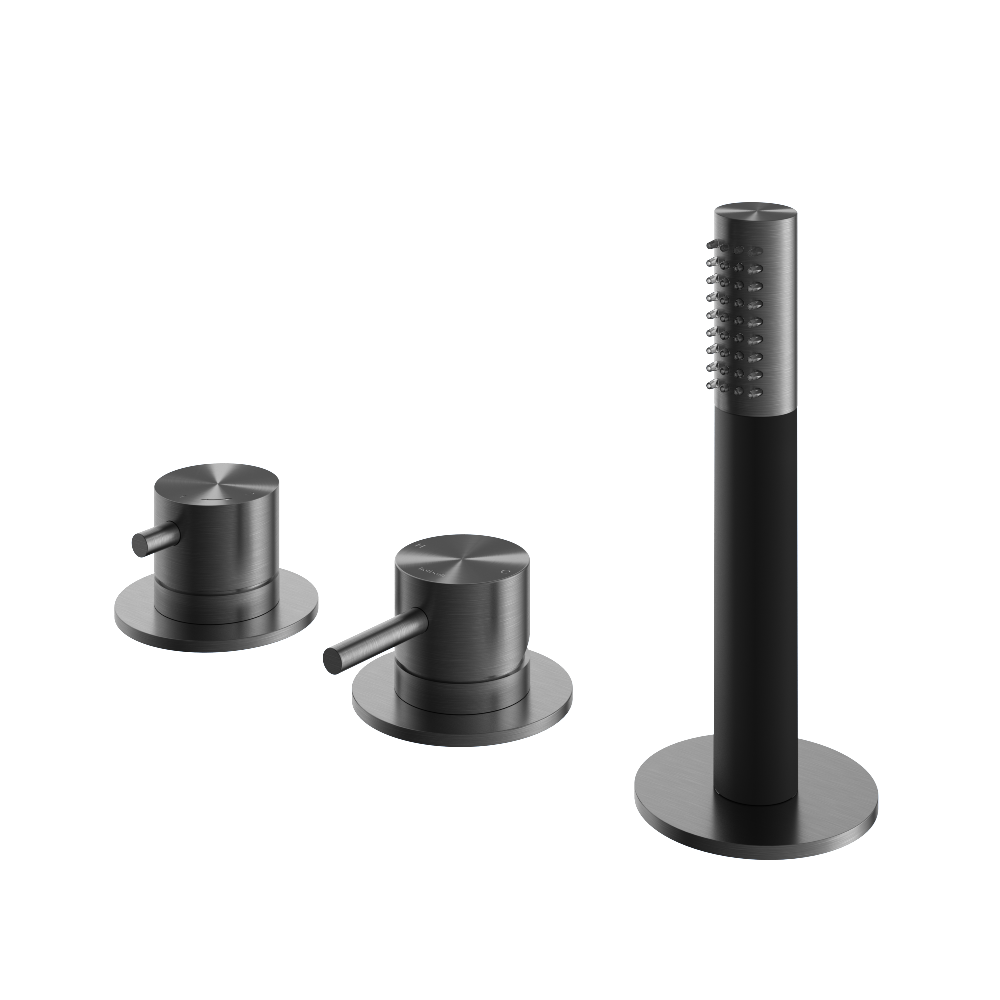 Hotbath Archie AR085 badrandcombinatie zonder uitloop RVS 316 - Geborsteld Gunmetal PVD