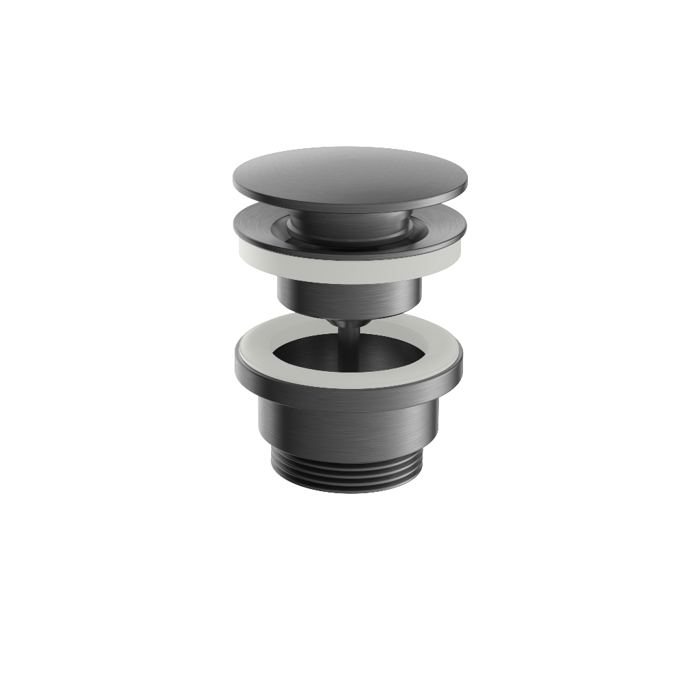 Hotbath Archie AR708 niet-afsluitbare plug rond RVS 316 - Geborsteld Gunmetal PVD