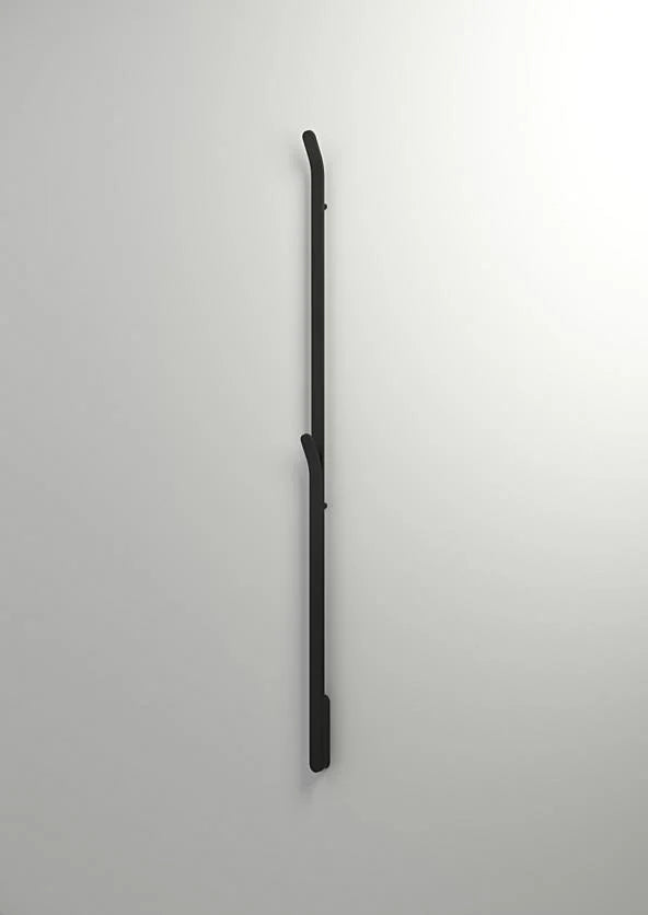 Instamat Arc elektrische handdoekwarmer 170 cm Mat Zwart met Soft Zwart front - ARC008