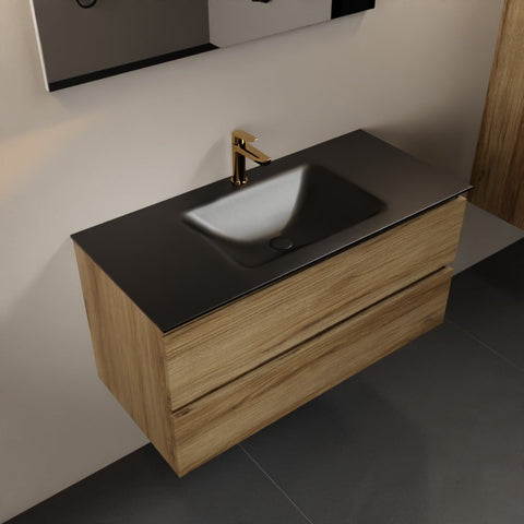 MONDIAZ AIVY 100cm badmeubel Chai, wastafel Urban solid surface midden 1 kraangat