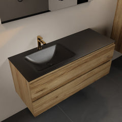 MONDIAZ AIVY 120cm badmeubel Chai, wastafel Urban solid surface links 1 kraangat
