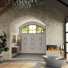 MONDIAZ AIVY 120cm badmeubel Mocha, wastafel Talc solid surface rechts 1 kraangat