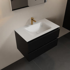 MONDIAZ AIVY 80cm badmeubel Urban, wastafel Talc solid surface midden 1 kraangat
