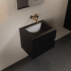 MONDIAZ AIVY 60cm badmeubel Urban, wastafel Urban solid surface midden zonder kraangat