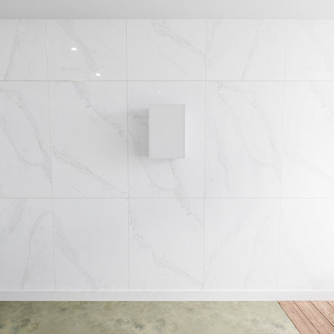 MONDIAZ LAGOM solid surface kolomkast 45 in kleur talc linksdraaiend