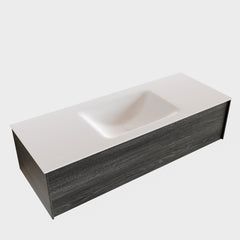 MONDIAZ LUSH 120 badmeubel antracite 1 lade wastafel midden geen kraangat