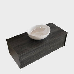 MONDIAZ LUSH 100 badmeubel antracite 1 lades BARCO midden geen kraangat