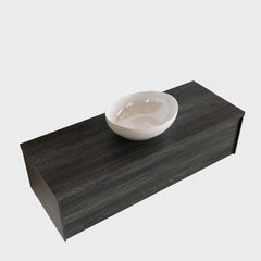 MONDIAZ LUSH 120 badmeubel antracite 1 lades BARCO midden geen kraangat