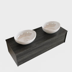 MONDIAZ LUSH 120 badmeubel antracite 1 lades BARCO dubbel geen kraangat