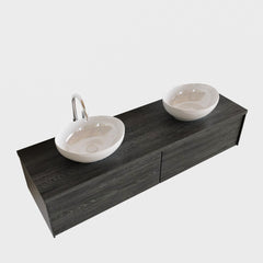 MONDIAZ LUSH 150 badmeubel antracite 2 lades BARCO dubbel 2 kraangaten