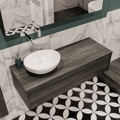 MONDIAZ LUSH 120 badmeubel antracite 1 lades BARCO links geen kraangat