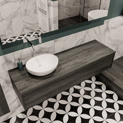 MONDIAZ LUSH 150 badmeubel antracite 1 lades BARCO links geen kraangat