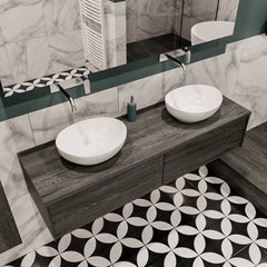 MONDIAZ LUSH 150 badmeubel antracite 2 lades BARCO dubbel geen kraangat