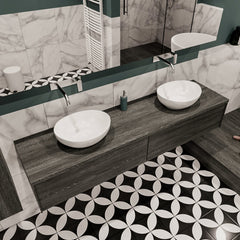 MONDIAZ LUSH 180 badmeubel antracite 2 lades BARCO dubbel geen kraangat