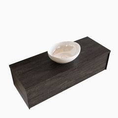 MONDIAZ LUSH 120 badmeubel dark brown 1 lades BARCO midden geen kraangat